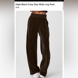 ALO Yoga High-Waist Cozy Day Wide Leg Pant - Brown